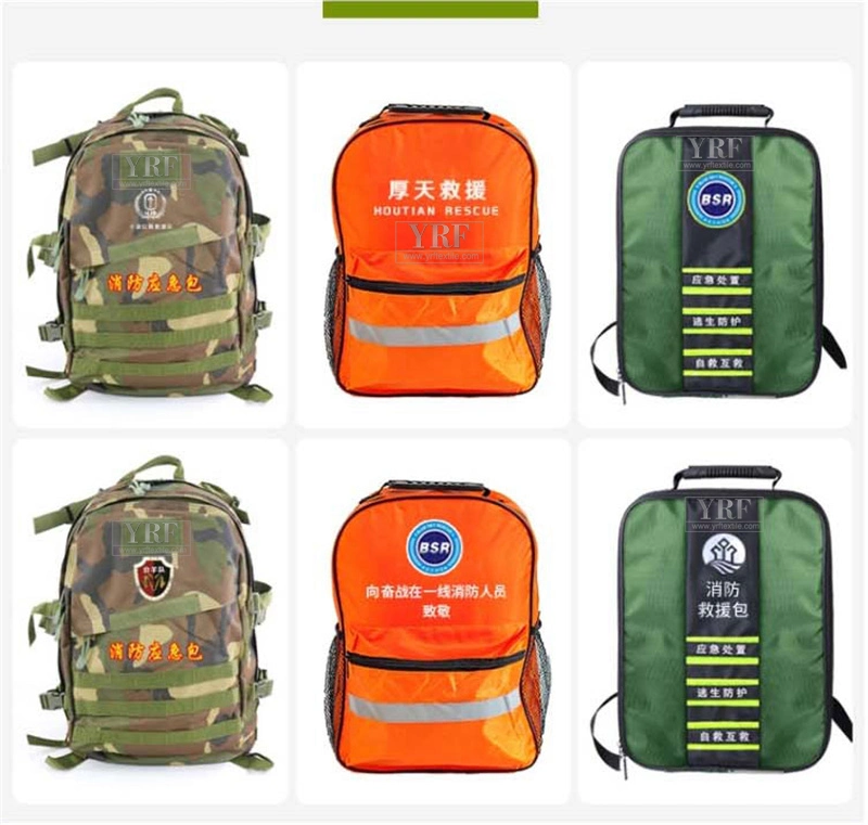 Orange Emergency Bag First Aid Backpack Empty Medical First Aid Bag Treatment First Responder Trauma Bag 38 Pieces for Icrc Material